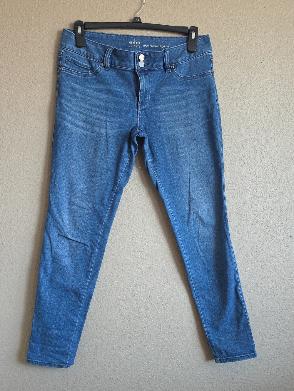 Soho Medium Wash Skinny Jeans in Blue Size 8
